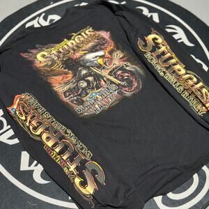 Sturgis 2011 Flame Eagle Long Sleeve Shirt with Sleeve Hits